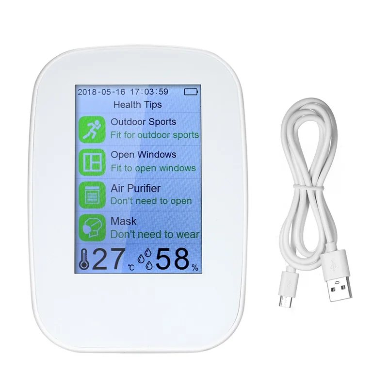 D9-B Цифровой Внутренний/открытый PM2.5/HCHO/TVOC тестер СО2 метр монитор качества воздуха детектор анализатор газа термометр гигрометр - Цвет: D9-B