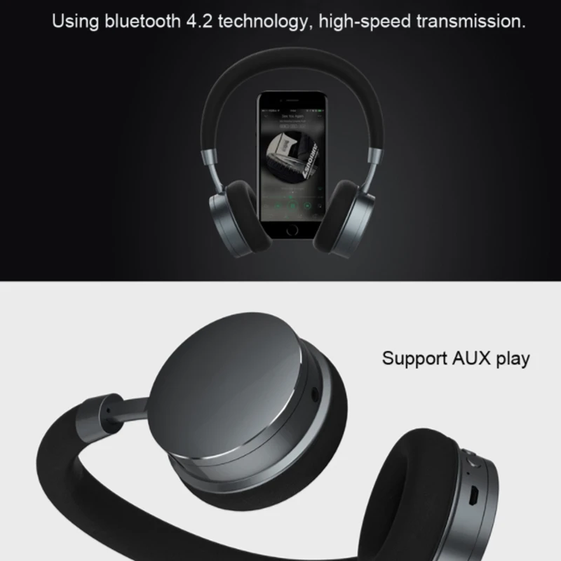 Remax Rb-520Hb Bluetooth V4.2 Беспроводные наушники стерео Бас комфортная гарнитура с микрофоном для телефонов Iphone и Android