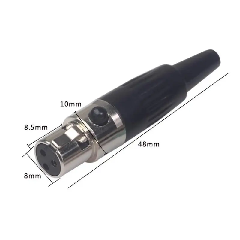 2 Pairs 3 Pin Male+ Female Mini XLR Plugs Cable Mount Small XLR Audio Microphone Connectors for Mic Soldering