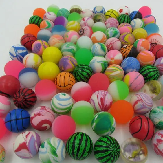 Mixed Bouncy Ball Funny Toy Balls Solid Floating Bouncing Child Elastic Rubber Ball Of Bouncy Toy 25mm 3