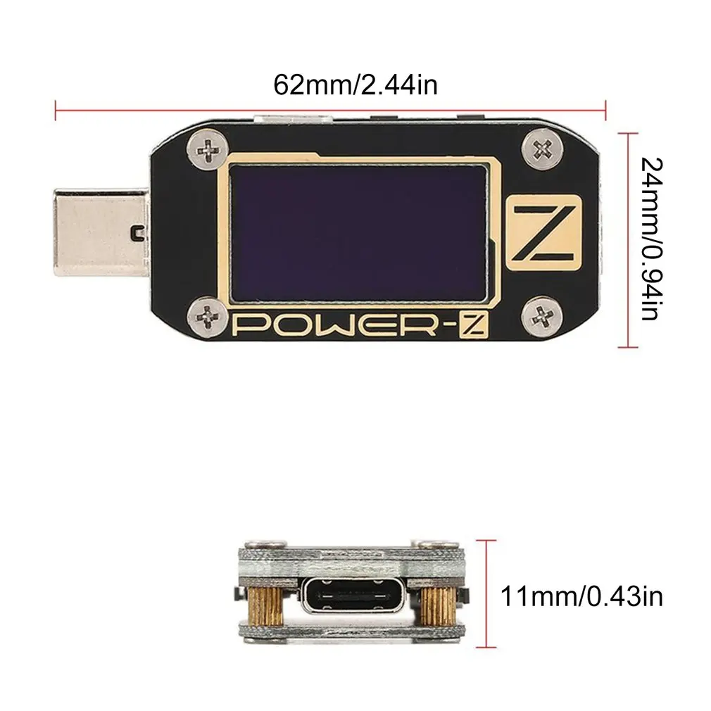 KM001C USB PD тестер быстрое зарядное устройство Напряжение Ток пульсация двойной измеритель типа C индикатор портативного зарядного устройства измеритель напряжения