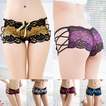 

Sexy Lace Panties Women Fashion G-String Thongs Briefs Soft Hollow Out Underwear Female Floral Knickers Lingerie Ladies Panty