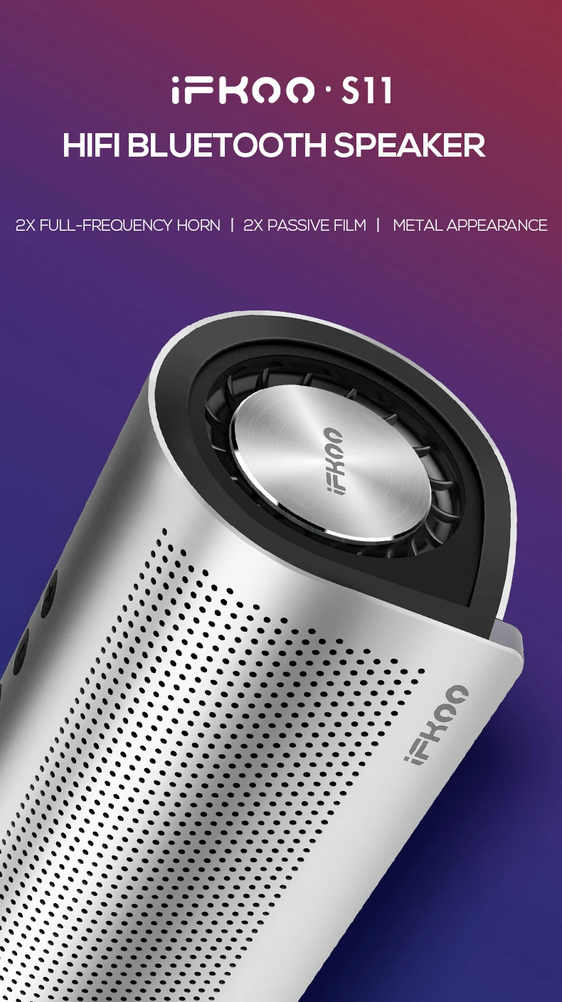 IFKOO S11 Мини беспроводной Bluetooth динамик бас Поддержка TF карта APTX автомобильный ПК мобильный телефон музыка портативный сабвуфер