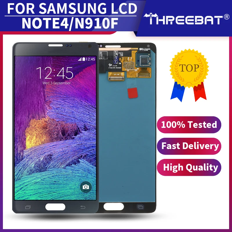 ЖК-дисплей 5 7 ''SUPER AMOLED для SAMSUNG Galaxy Note 4 Note4 N910 N910C N910A N910F N910H с сенсорным экраном