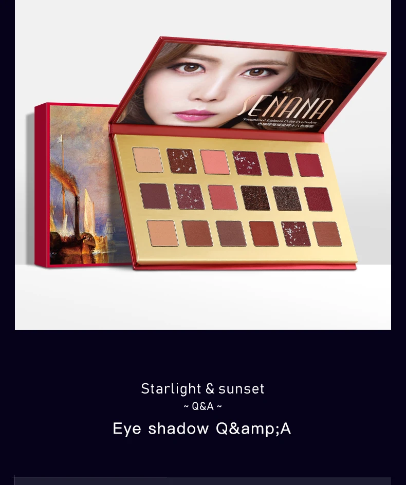 Private label 18 Colors private label makeup cosmetics long lasting shining waterproof High Pigment eye shadow