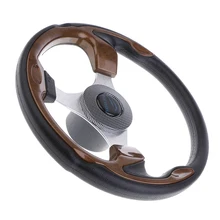 Standard 12.6'' 3 Spoke 3/4'' Marine Boat Steering Wheel With PU Foam Grip