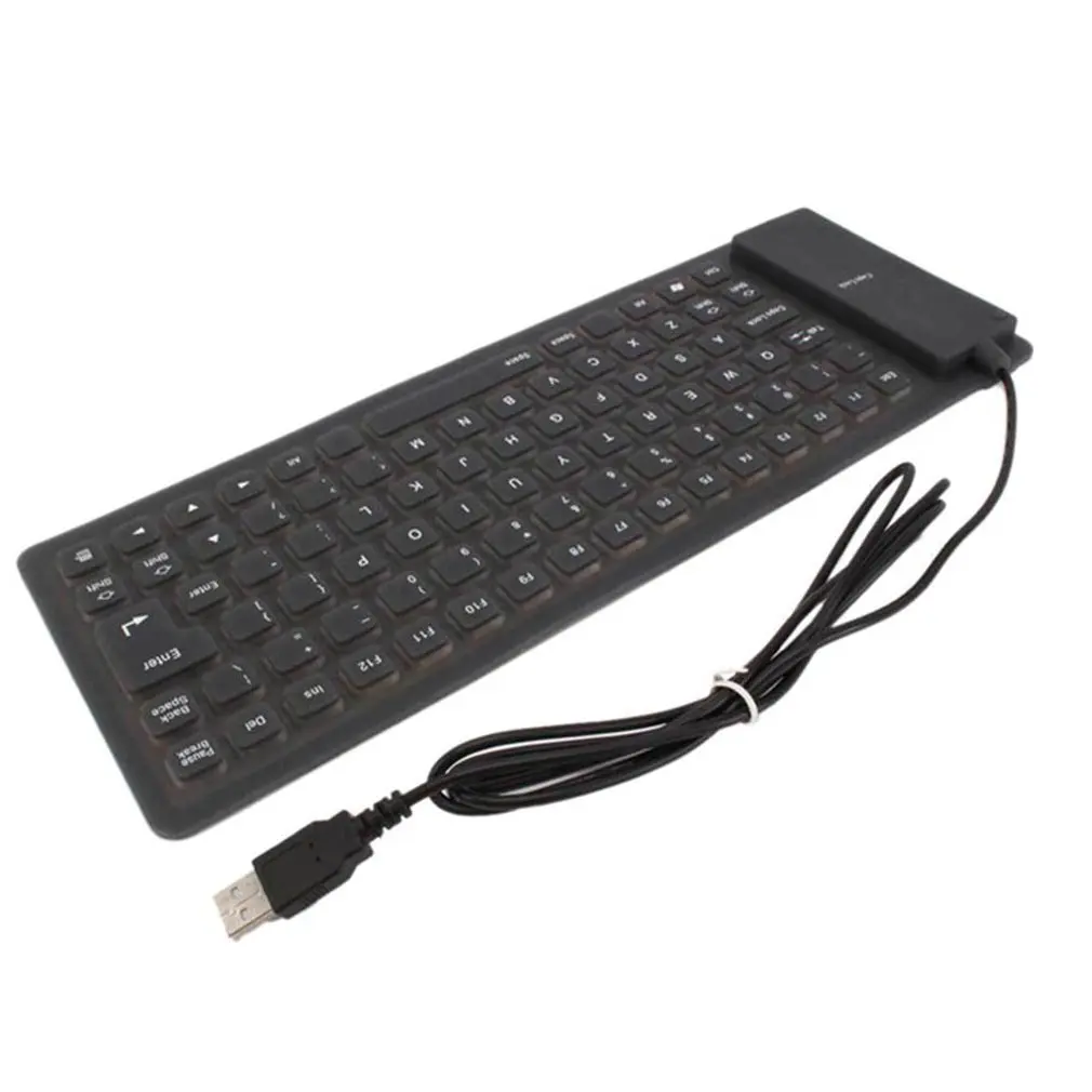 

Portable USB Keyboard Flexible Water Resistant Soft Silicone Gaming keyboard for Tablet Computer Laptop PC
