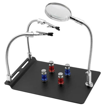 

1Set Magnetic Universal Phone PCB IC Chip Motherboard Jig Board Holder 3X Magnifier Repair Tool