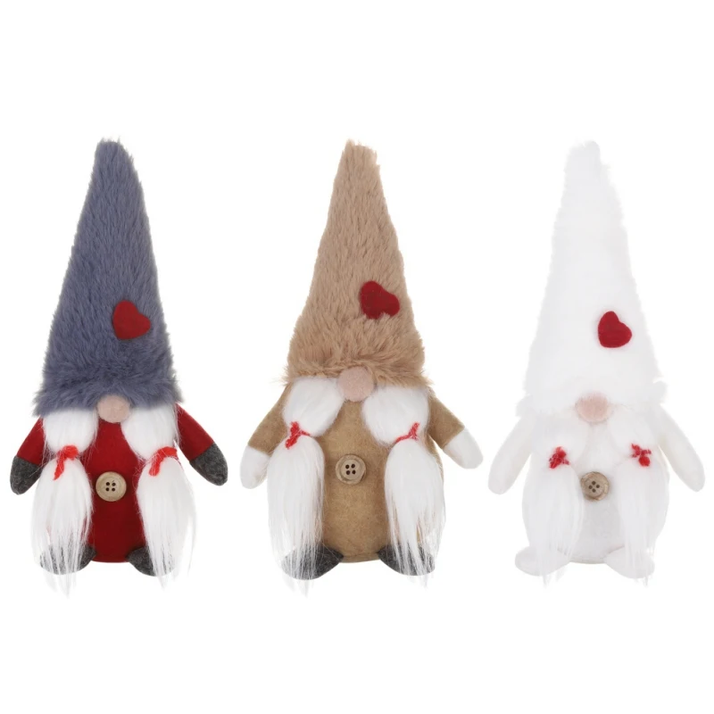 Плюшевые кукольные украшения Gnome, Шведский Рождественский Санта с завязанной бородой, нордическая фигурка эльфа, рождественские украшения