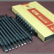 10 шт Черный вольфрамовый стальной набор ножей для резьбы по камню, набор ручных ножей для резьбы по камню