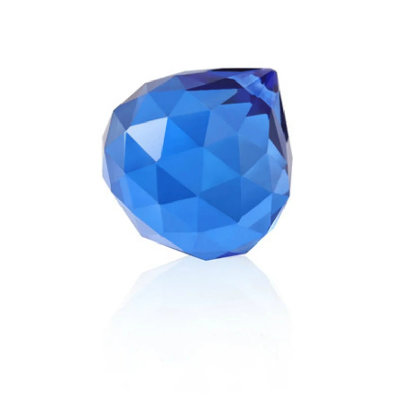 15mm-40mm Dark Blue Crystals Lighting Pendant Balls Chandelier Parts Prisms For Wedding Decoration