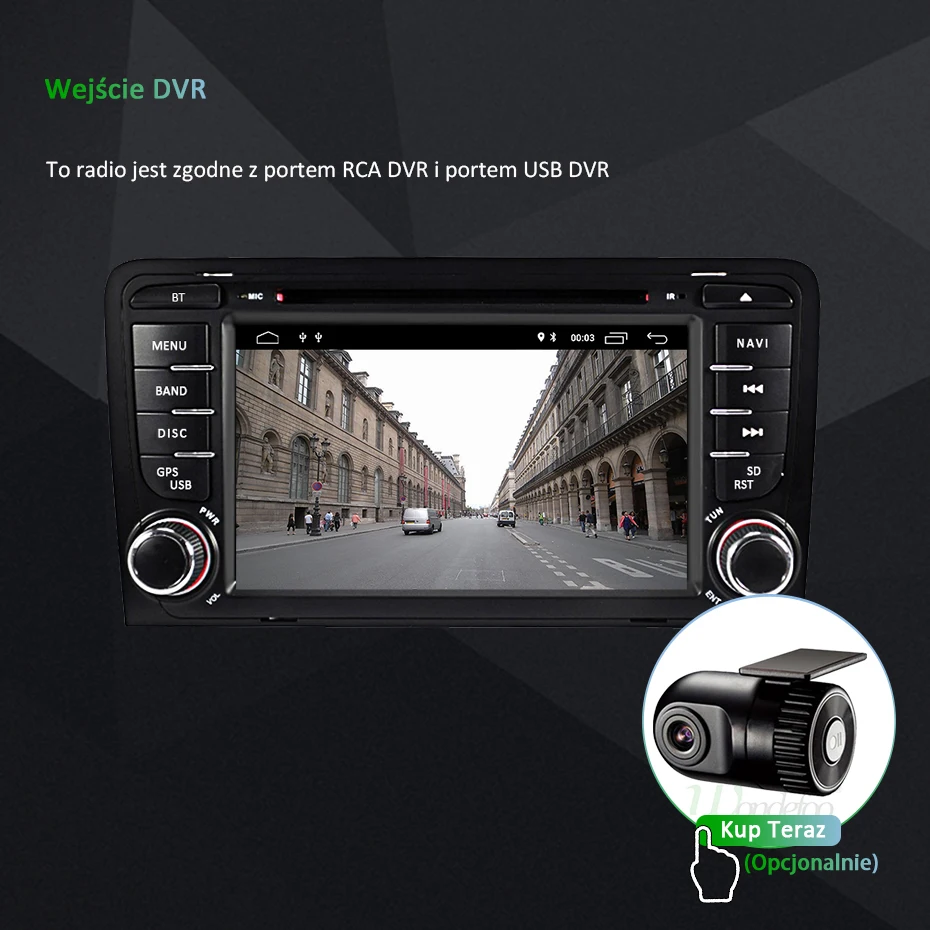 Excellent IPS SCREEN 64G Android 9.0 2 din Car Multimedia Player For Audi A3 S3 GPS radio stereo navigation AUDIO tape recorder BT 4.0 USB 27