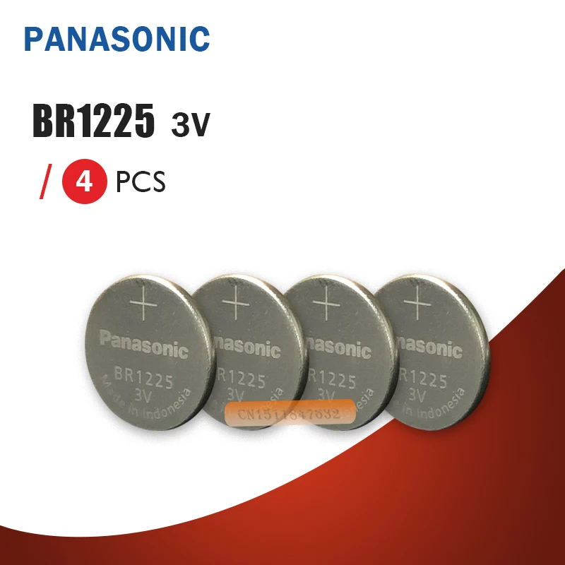 4PCS BR1225 Lithium Battery Panasonic BR1225 3V Button Lithium
