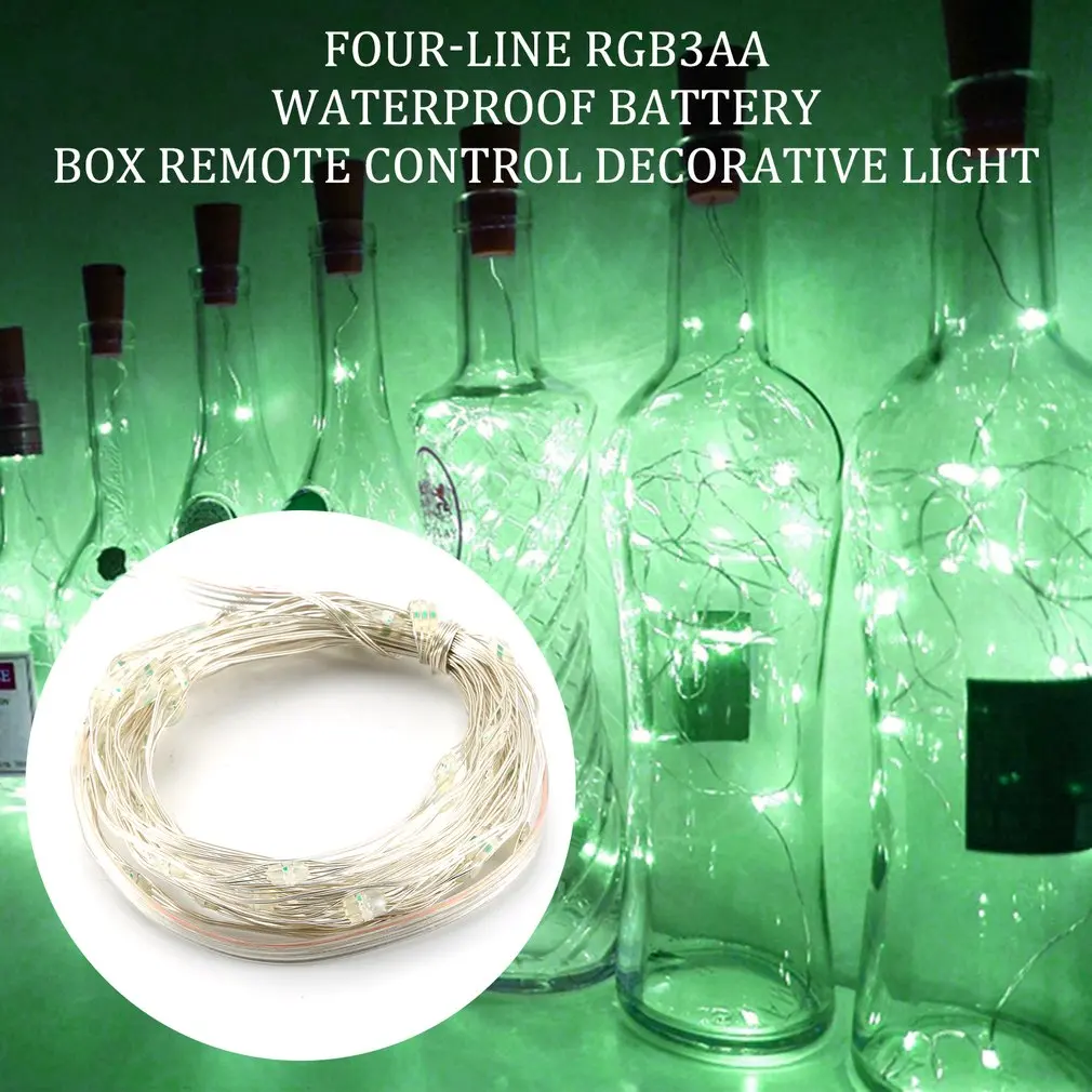 

Led Light String Four Lines Remote Control 5M 50Led Copper Wire Lamp Rgb Decoration For Christmas Wedding Holiday Four Lines