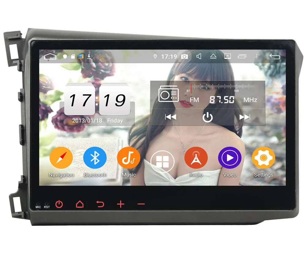 Klyde 10," ips 4G wifi Android 9,0 Восьмиядерный 4 Гб ОЗУ 64 Гб ПЗУ DSP BT автомобильный DVD мультимедийный плеер радио для Honda Civic 2011