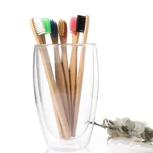 1/5 шт для взрослых средней мягкая щетина зубной щетки из бамбука и дерева ручка эко-Материал Зубная щётка для здоровья Hygience инструмент для ухода за полостью рта