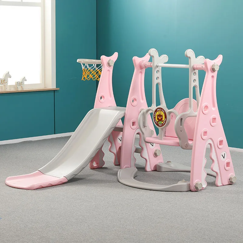 Slides Children's Indoor Home Baby Slide Swing Chair Infant Large Amusement Park Combination Toy 3 in 1 Play Toys Baby Slide 2