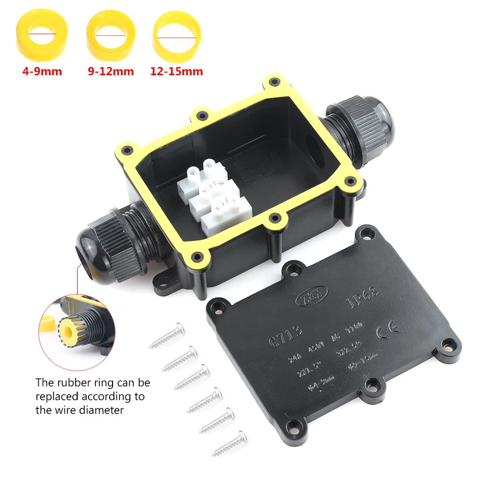 IP66 Waterproof Junction Box 2 Way 3 Way 3mm-6.5mm