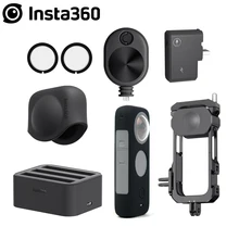Insta360 protetores de lente um x2/adaptador mic/tampa de lente/hub de carga rápida da bateria/cabo de tempo de bala/acessórios quadro utilitário