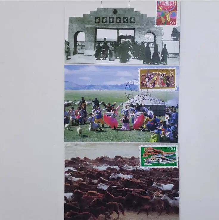 3 PCS The 50th anniversary of the establishment Inner Mongolia Autonomous China Post Stamps Postage Collection | Дом и сад