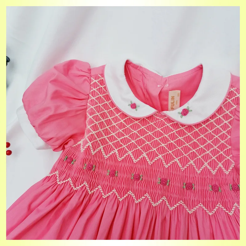red smock dress baby