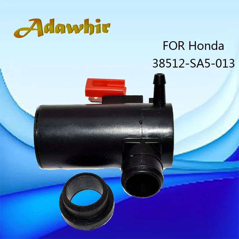 Насос омывателя лобового стекла с резиновой втулкой 38512-SA5-013 для Honda Civic Accord CR-V Insight