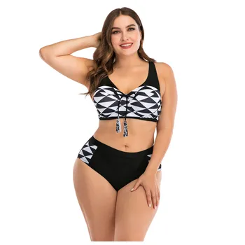 

Plus Size Swimwear Women Sexy Tankini Two Piece Swimsuits Women 2020 Print Halter Tankinis Push Up Bathing Suit Women Biquinis