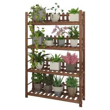 

Solid Wood Shelf Indoor Multi-storey Landing Type Balcony A Living Room Windowsill Flowerpot Shelf