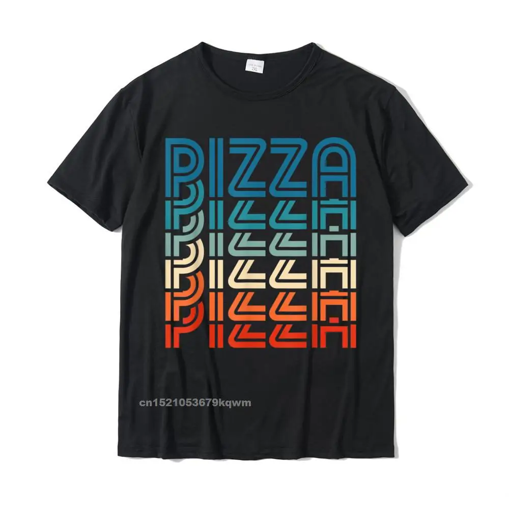 Summer Cotton Fabric Tshirts for Men Short Sleeve Casual Tops Tees Latest NEW YEAR DAY Round Neck T Shirt Customized Funny Pizza Retro Vintage Carb Pizza Lover Foodie T-Shirt__4841 black