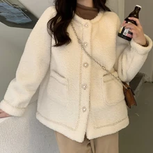 

Autumn Winter New Solid Women Cardigan Korean Vintage Single-Breasted Short Coat French Fashion Overcoat