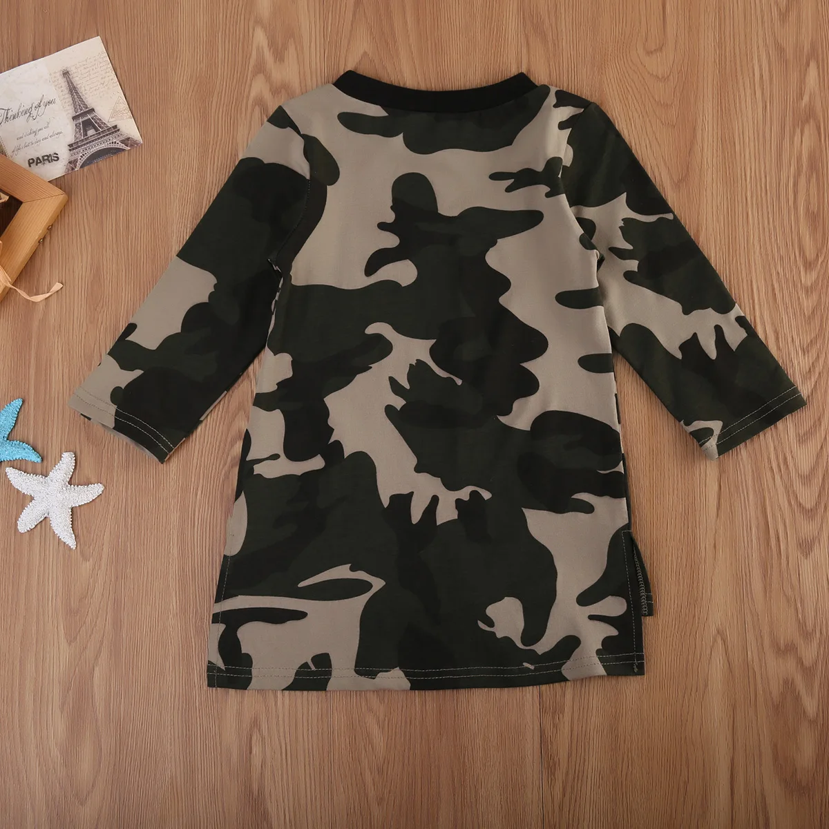 Pudcoco New Fashion Infant Baby Girls Camo Princess Party Dress Newborn Long Sleeve T shirt Winter Warm Clothes 0-3T