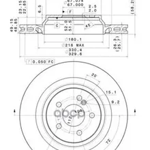 Диск Тормозной Задн, Mercedes-Benz: S-Class Cl 600 06-, Sl 600/600 01-12 Brembo арт. 09.B842.31