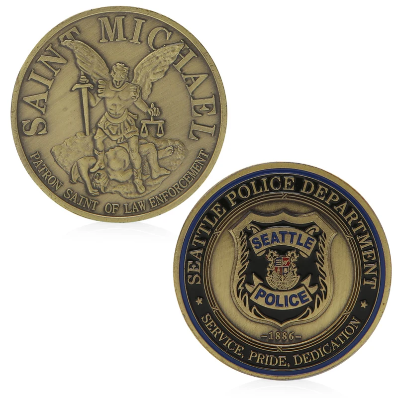 

Saint Michael Seattle Police Department Commemorative Challenge Coin Collection