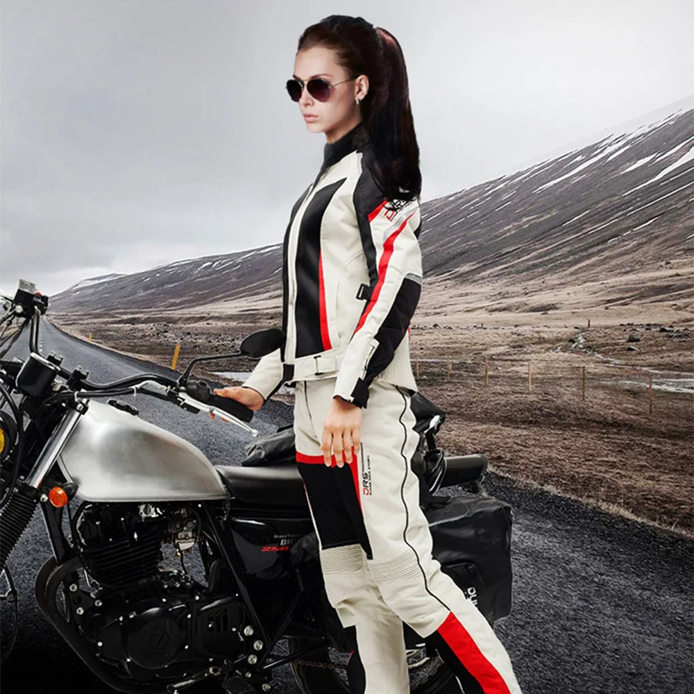 DUHAN Chaqueta de motocicleta para mujer, pantalones negros de Moto, traje, chaqueta malla transpirable, conjunto de ropa de Moto para turismo, sumwe|Chaquetas| - AliExpress