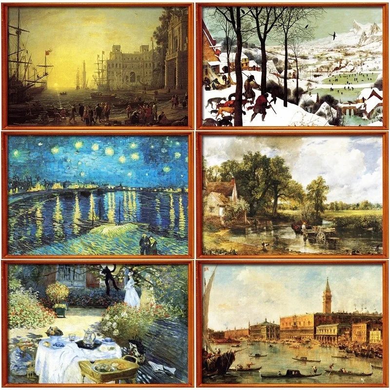 

2000 Pcs of Adult Puzzle World Famous Paintings Van Gogh Paper Decompression Educational Children Toys Company Holiday Gifts U09