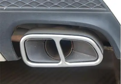 Для Mercedes Benz CLA C117(2013-) собачка из нержавеющей стали горло трубы декоративные блестки выхлопной Обрезка труб крышки наклейки