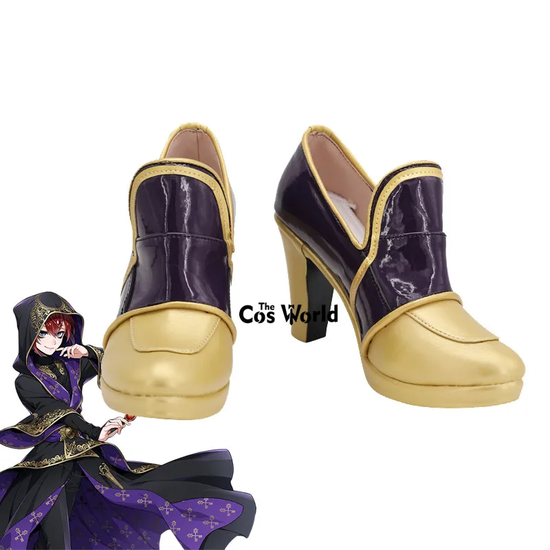 

Twisted Wonderland Riddle Rosehearts Ceremonial Robes Games Customize Cosplay High Heels Shoes