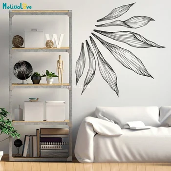 

Large Leaf Wall Sticker Pack Of 7 Leaf Garden Leaves Nature Vinyl Decal Living Room Decor Removable Murals YT4971