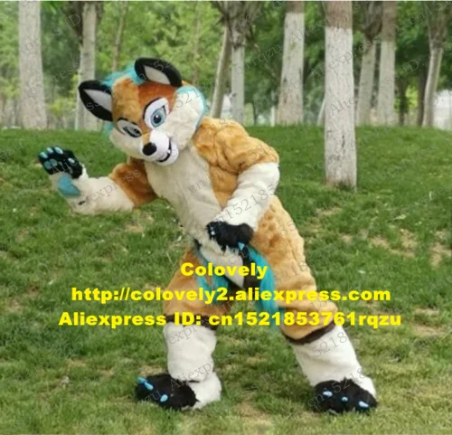 速達メール便送料無料 茶色のぬいぐるみ毛皮のようなハスキー犬オオカミフォックスファースーツマスコットコスチューム大人の漫画のキャラクター の衣装素敵な開会式に置くzz03 国内最安値