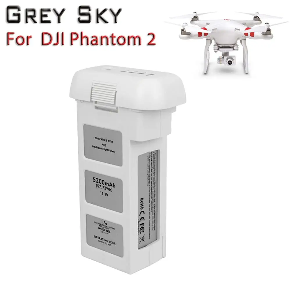 Высококачественный аккумулятор 11 1 В 5200 мАч Lipo для дрона DJI Phantom 2 квадрокоптера Вт