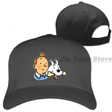 TinTin бейсбольная кепка для мужчин и женщин, Кепка-Дальнобойщик, модная Регулируемая Кепка