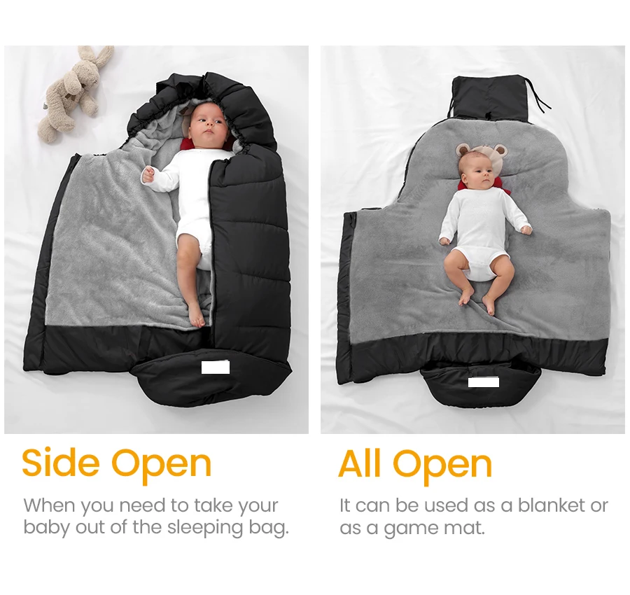 Baby Sleeping Bag Snowproof Newborn Extract Envelope In The Stroller Warm Infant Cocoon For Sleep Travel Sleeping Bag For Kids
