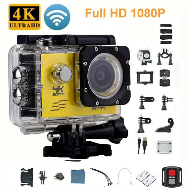 

DV Camcorder With Remote Controller 4K 30 Frames High Definition Waterproof WiFi Outdoor Sports Action Camera camping tools new