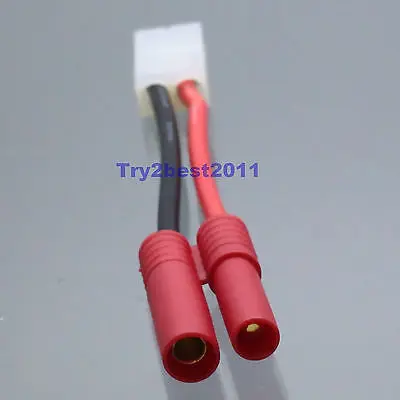 DHL/EMS 50 Sets 6.5CM Turnigy HXT 4MM Male to Tamiya Female Connector / Adapter- 14awg Wire-C1