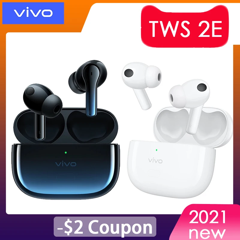 original 2021 VIVO TWS 2E Earphone Earbuds IP54 Wireless bluetooth headset X60 PRO PLUS X50 X30 Pro iqoo Nex3 U3x Z5x Y31 | Электроника