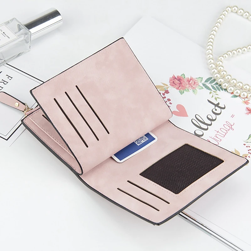 Женский бумажник на застежке маленький и тонкий карман для монет дизайнерские женские Кошельки Держатели карт кошельки