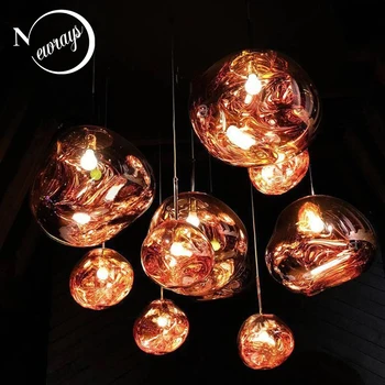 

Glass Pendant Light Modern Creative Loft Europe LED E27 with 3 Colors LED Bulbs Cord Pendant Glass Stone 3 Years AC YY-PDK280