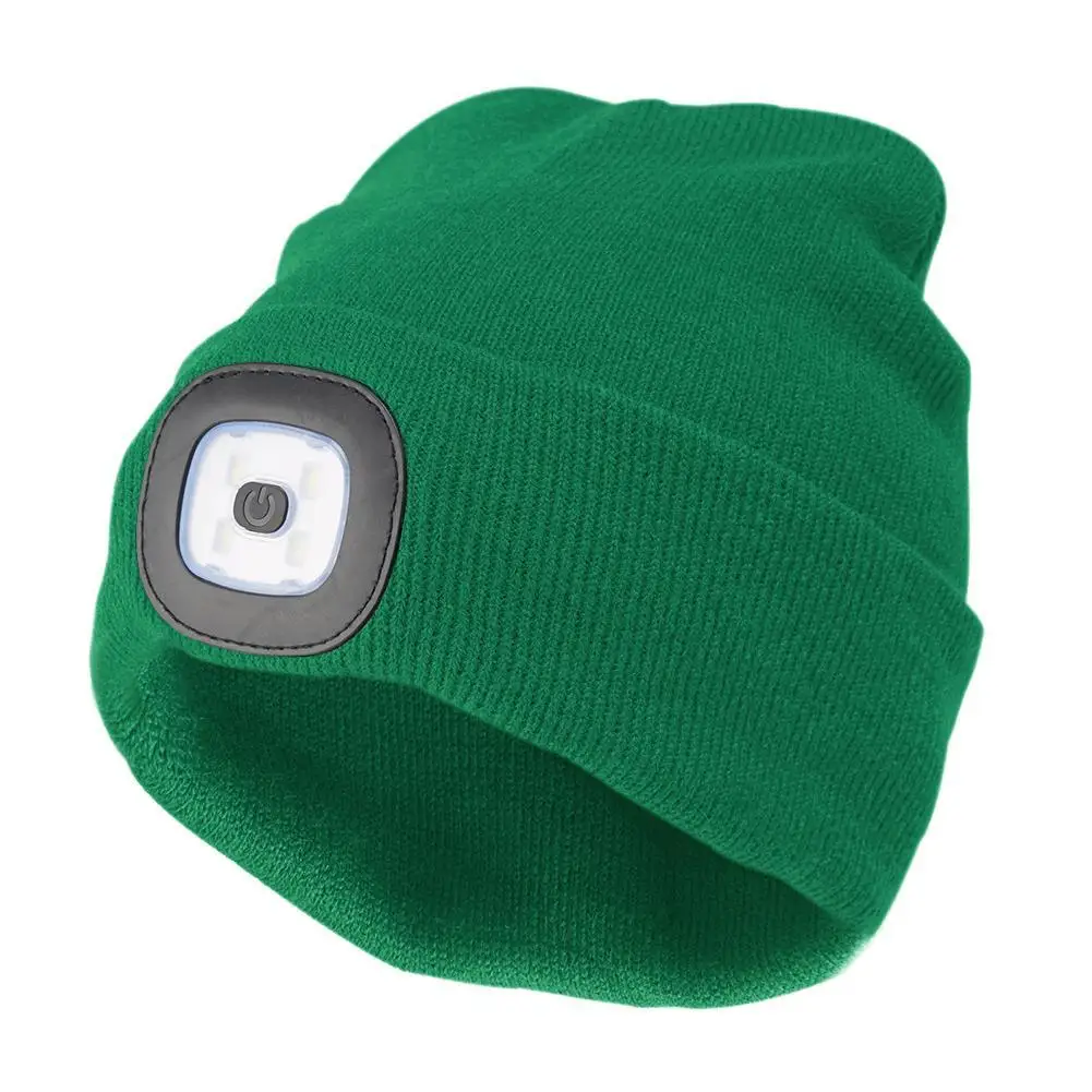 LED Light Hat USB Rechargeable Flashlight Cap LED Beanies Knit Hat Warm Flashlight Hat Hunting,Camping,Jogging,Fishing Cycling 