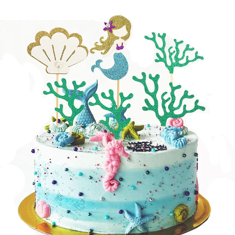 Топпер для торта русалка праздвечерние чное украшение 1-вечерние вечеринки