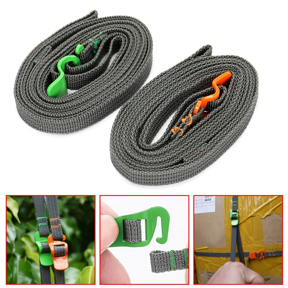 200CM Load 125kg Durable Nylon Cargo Tie Down Luggage Lash Belt Strap with Cam Buckle Trave Kits Camping Luggage Strap 캠핑 キャンプ